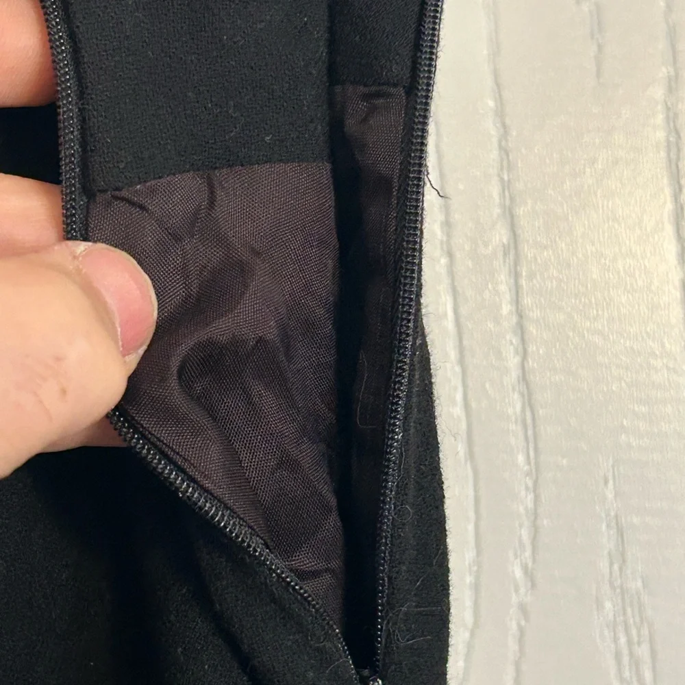 Searle Black | Pencil Skirt with Ruffle Hem | Size 4